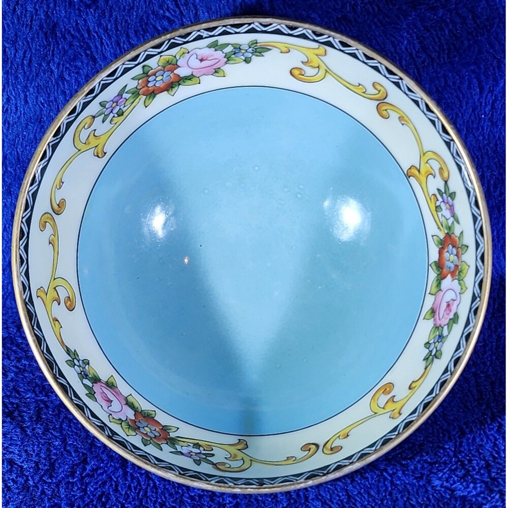 Noritake Hand Painted Footed Bowl, Made in Japan